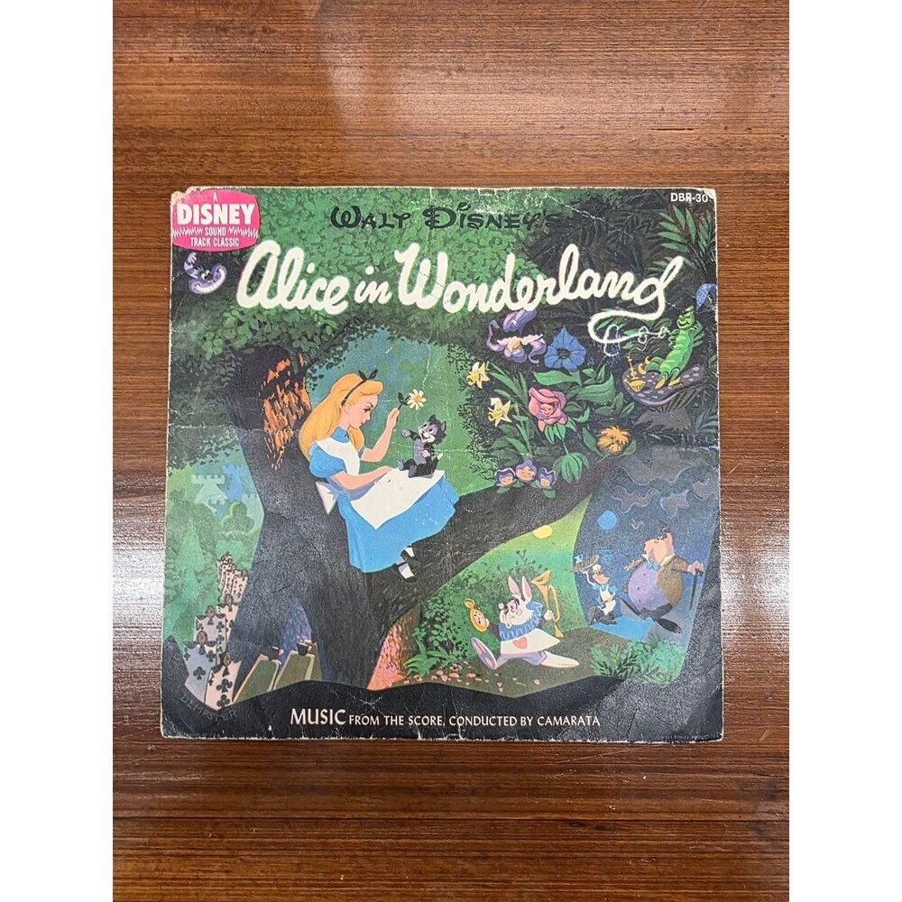 Walt Disney Alice in Wonderland 7" Record DBR-30 Soundtrack Children's 33 RPM